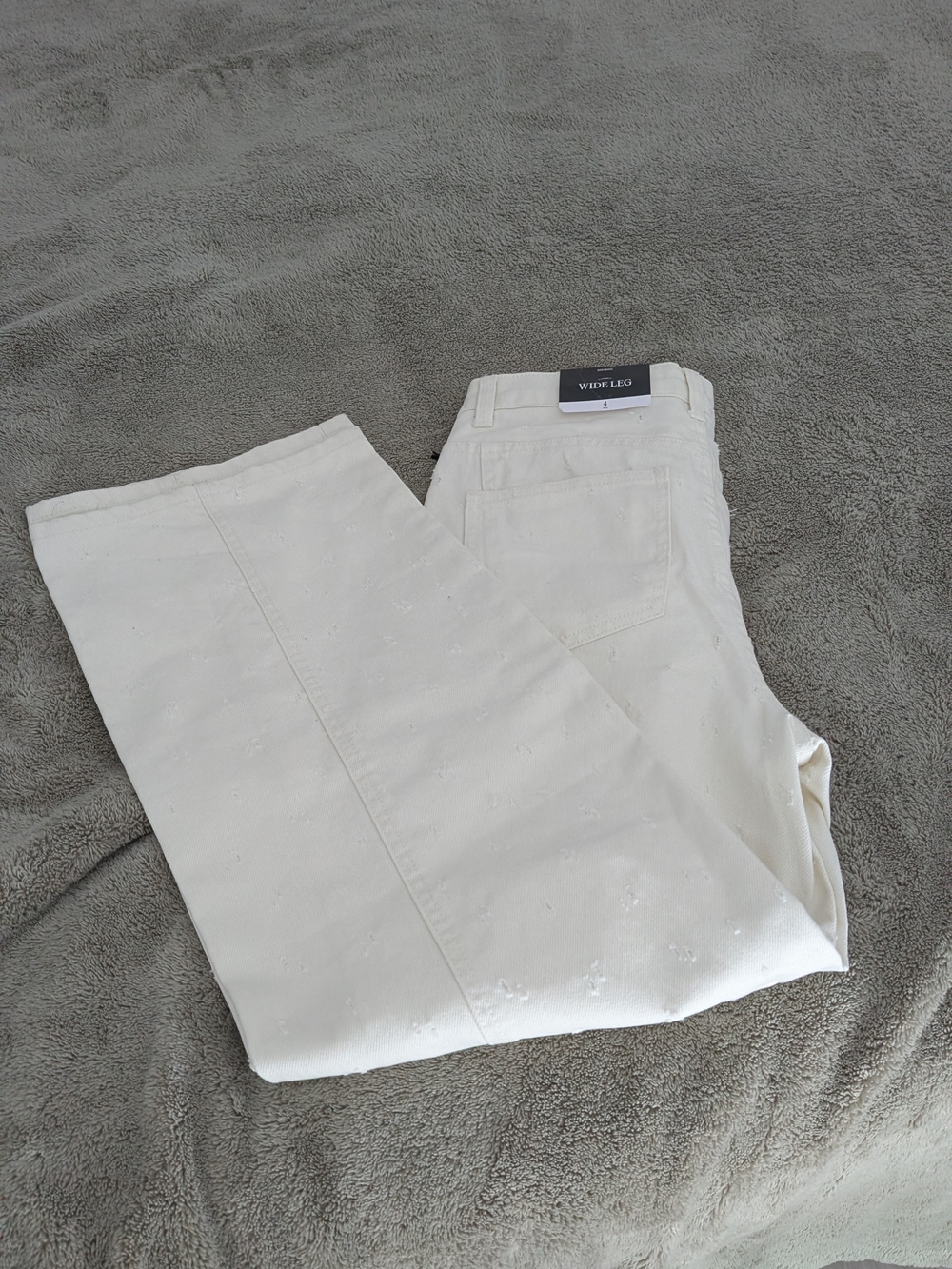 Target Wide Leg Cream Jeans